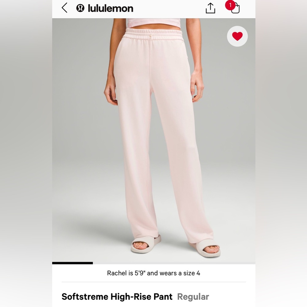 Lululemon SoftStream Highrise Women's Pink Pants